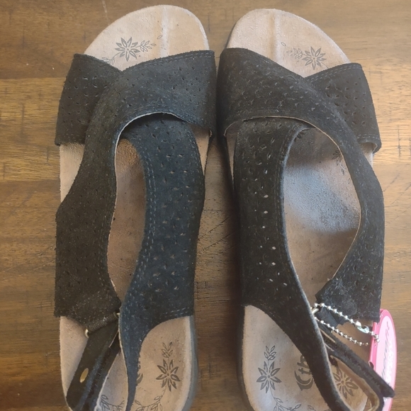 NWT Therafit Footwear black walking sandals - size 8 - Picture 8 of 9